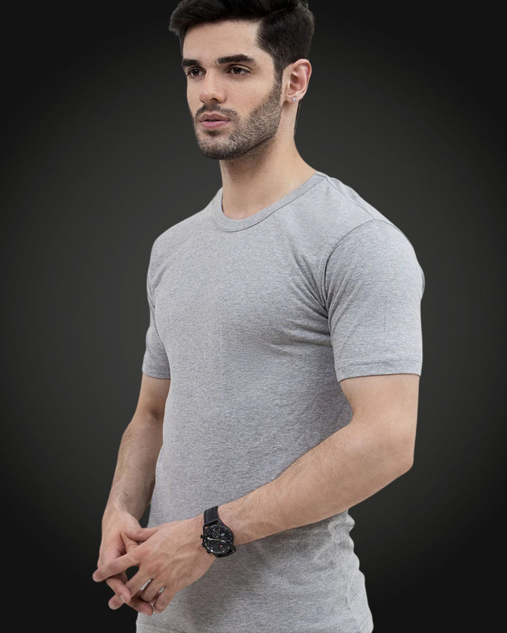 Basic inner Grey Round Neck Tee