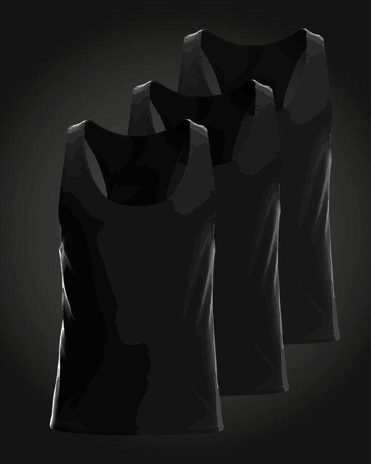 Casual Vest Black for men (Pack of 3)