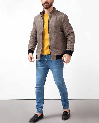 SELF TEXTURED WOOL JACKET men jacket, winter2021 - Adam Clothing