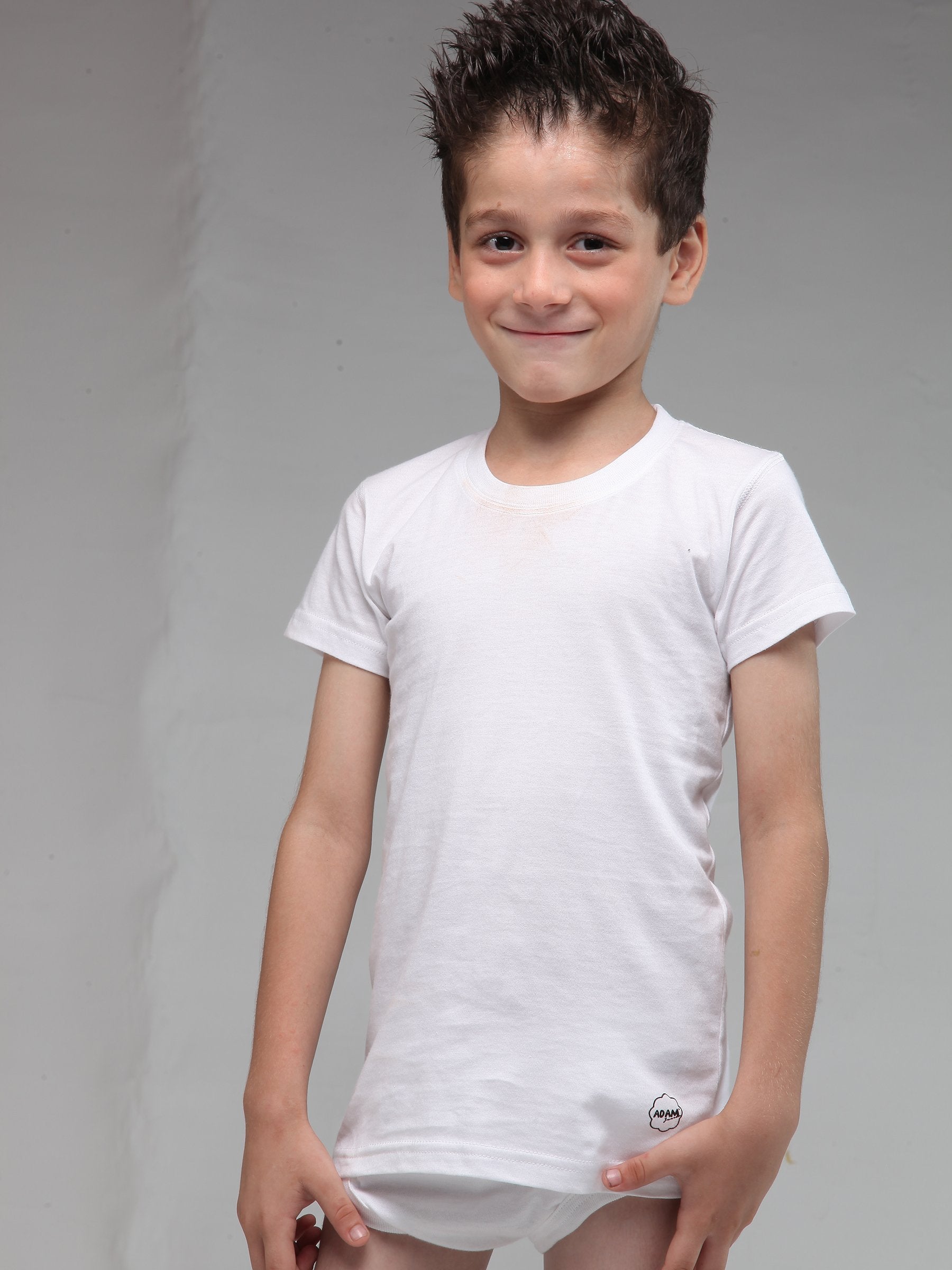 T-Shirt White for Boys (Pack of 1) Junior, T-shirt - Adam Clothing