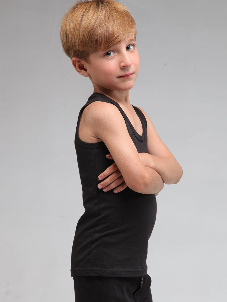 Casual Vest Black for Boys (Pack of 1) casual vest, Junior, vest - Adam Clothing