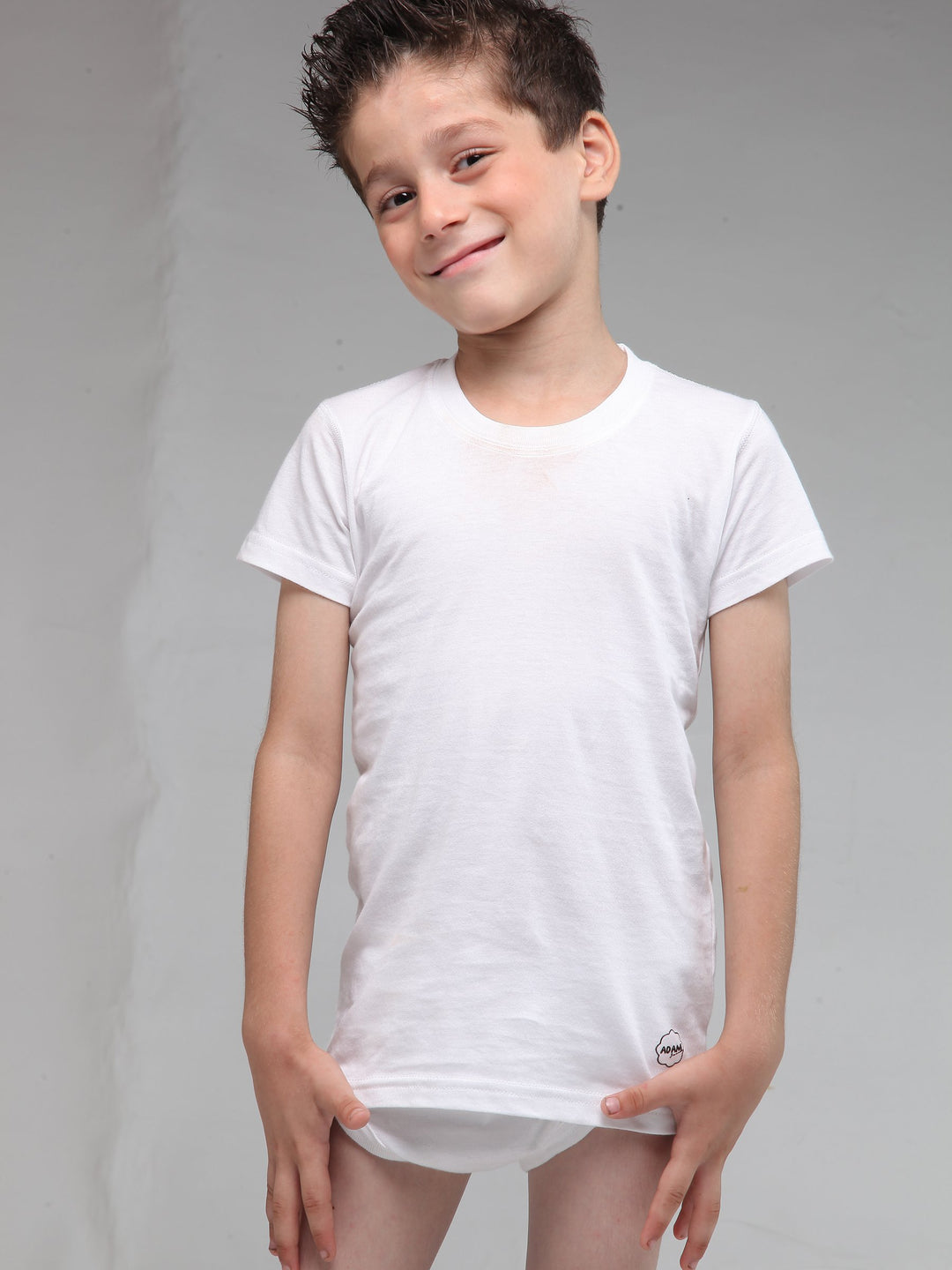 T-Shirt White for Boys (Pack of 1) Junior, T-shirt - Adam Clothing