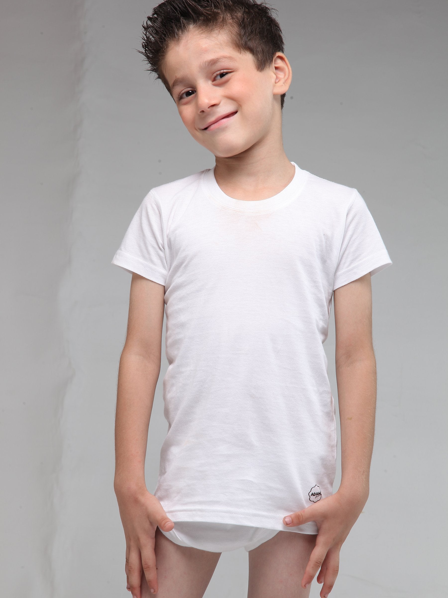 T-Shirt White for Boys (Pack of 1) Junior, T-shirt - Adam Clothing
