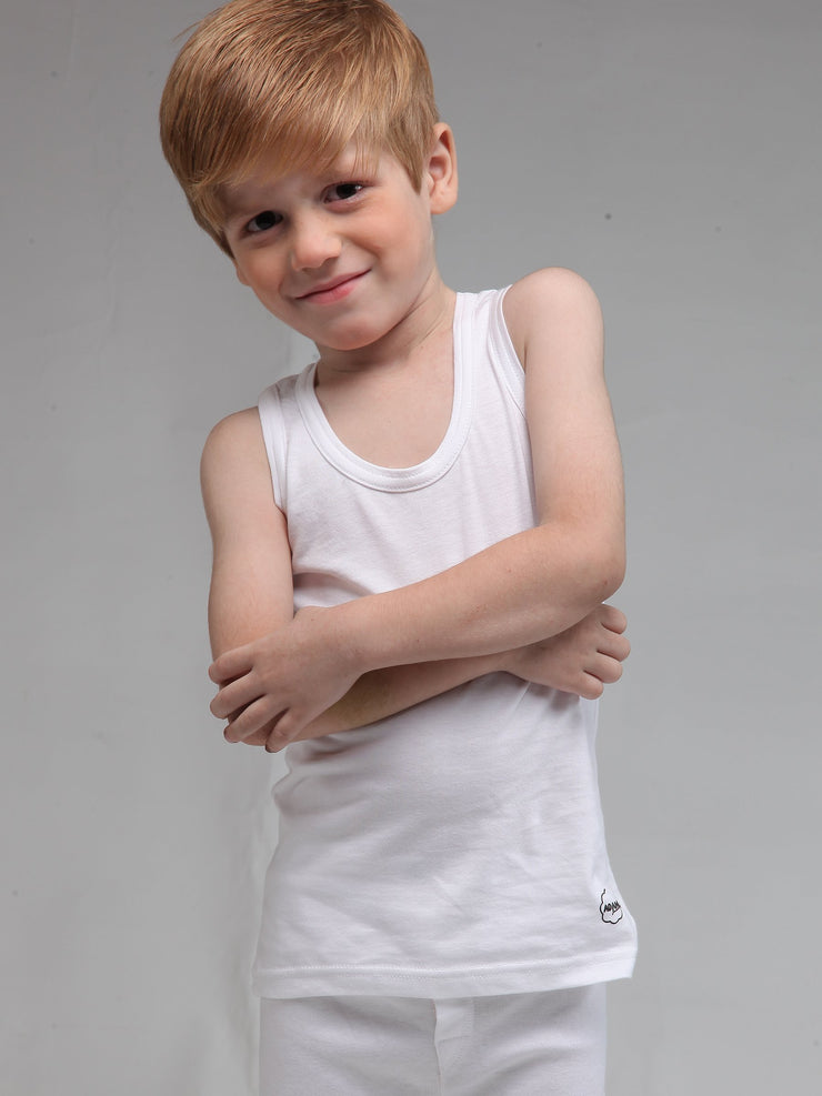 Casual Vest White for Boys (Pack of 1) casual vest, Junior, vest - Adam Clothing