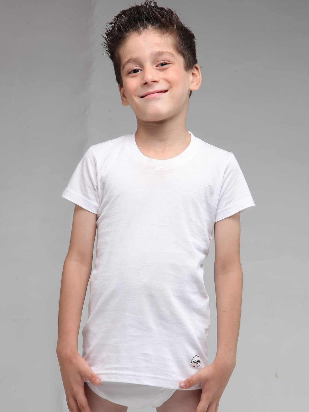 T-Shirt White for Boys (Pack of 1) Junior, T-shirt - Adam Clothing