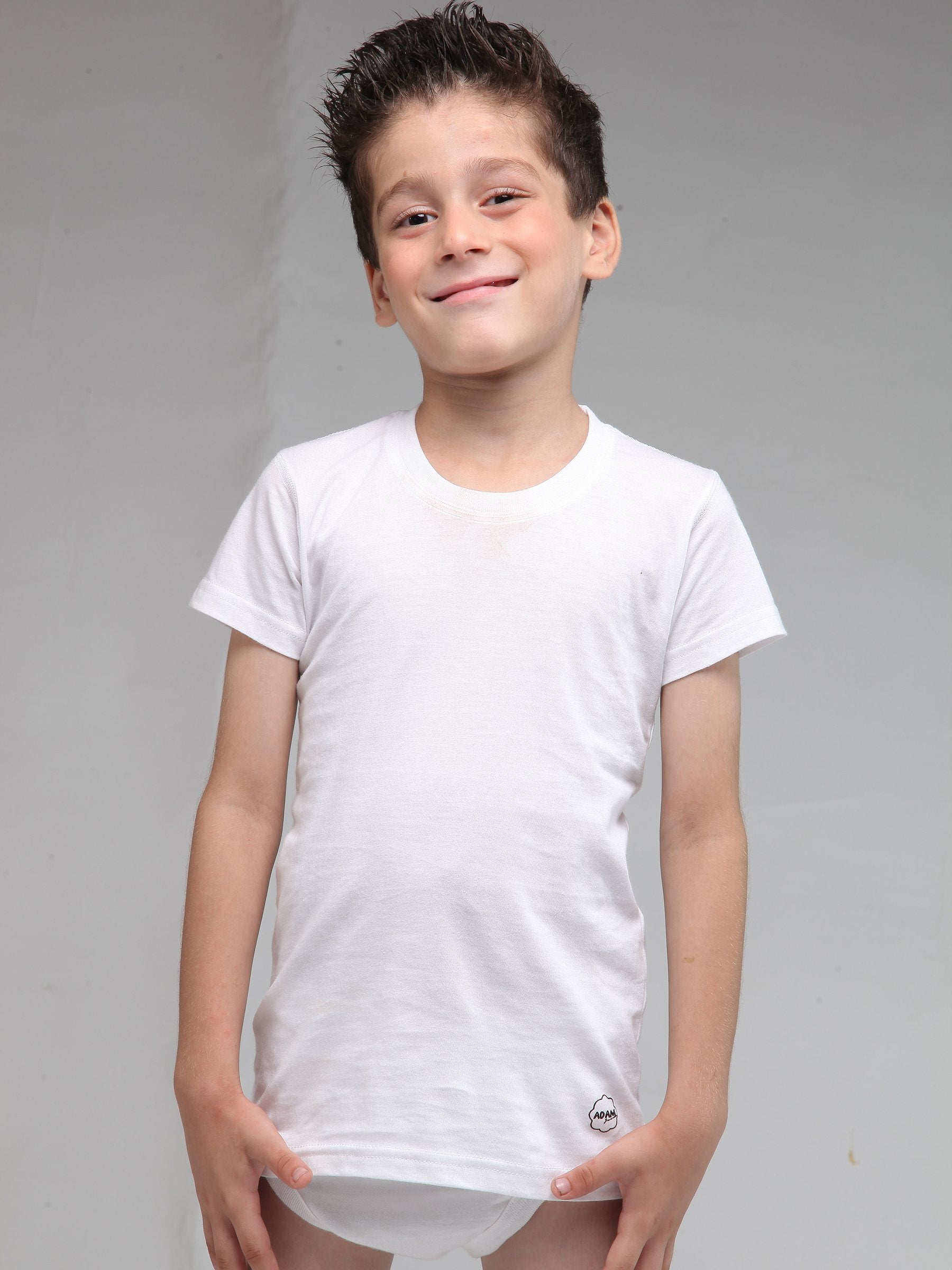 T-Shirt White for Boys (Pack of 1) Junior, T-shirt - Adam Clothing