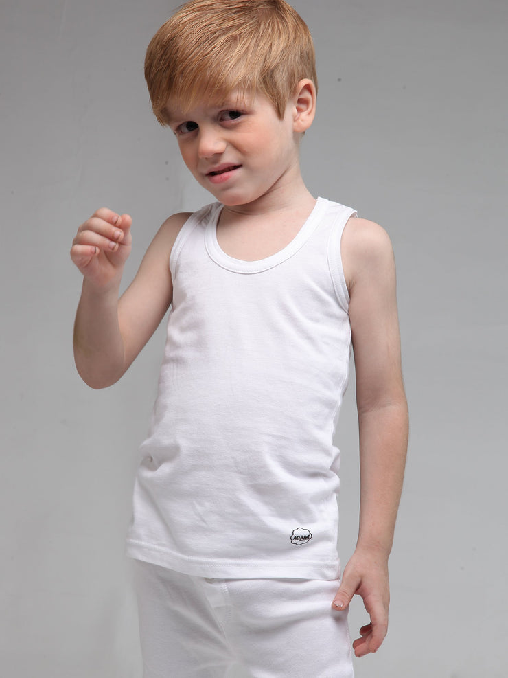 Casual Vest White for Boys (Pack of 1) casual vest, Junior, vest - Adam Clothing