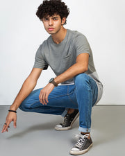 COLOR BLOCK GREY POCKET TEE MEN, SUMMER 2021, TEE, TEE SHIRT - Adam Clothing