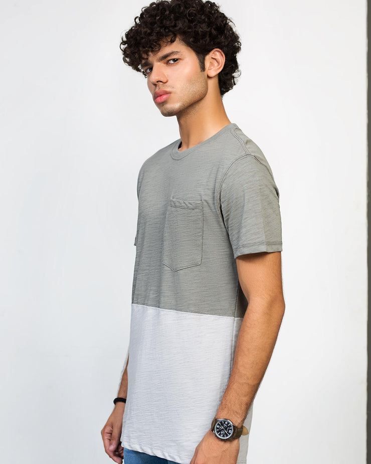 COLOR BLOCK GREY POCKET TEE MEN, SUMMER 2021, TEE, TEE SHIRT - Adam Clothing