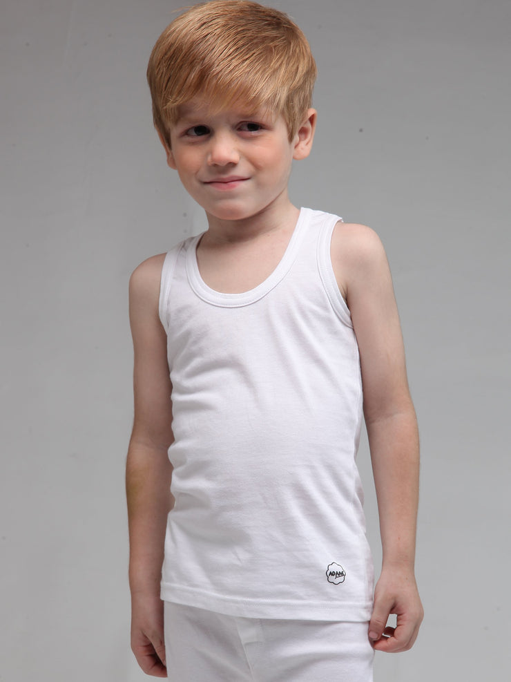 Casual Vest White for Boys (Pack of 1) casual vest, Junior, vest - Adam Clothing