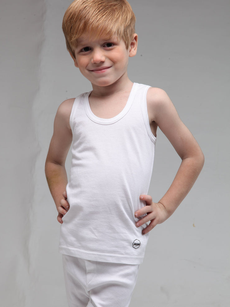 Casual Vest White for Boys (Pack of 1) casual vest, Junior, vest - Adam Clothing