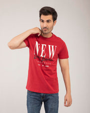 NEW LEGENDS MAROON GRAPHIC TEE MEN, SUMMER 2021, TEE, MEN T SHIRT - Adam Clothing