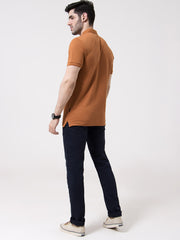 SLUB PIQUE BROWN POLO MEN, Polo, POLO SHIRT, SUMMER 2021 - Adam Clothing