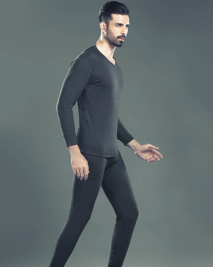 Stripe Black Warmer Suit for men (Pack of 1) BLACK, MEN, men undergarments, Men Warmer, WARMER - Adam Clothing