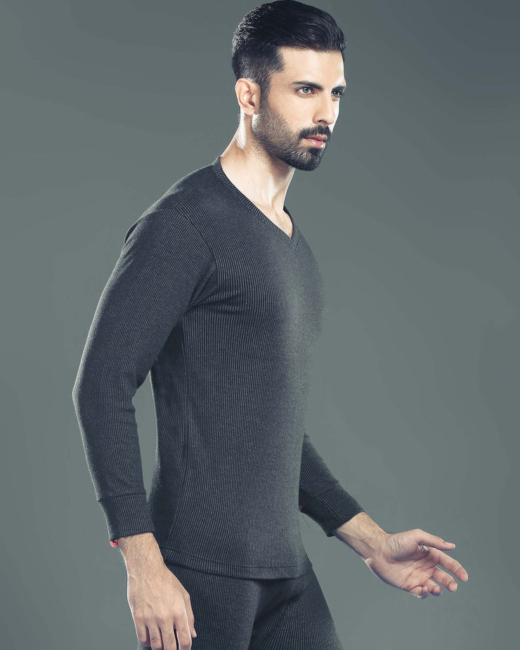 Stripe Black Warmer Suit for men (Pack of 1) BLACK, MEN, men undergarments, Men Warmer, WARMER - Adam Clothing