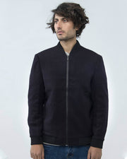 PLAIN BLACK WOOL JACKET BLACK, jacket, men jacket, winter2021 - Adam Clothing
