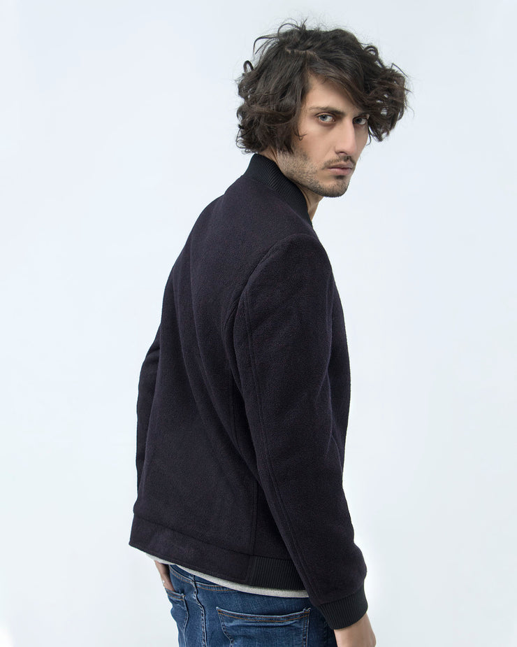 PLAIN BLACK WOOL JACKET BLACK, jacket, men jacket, winter2021 - Adam Clothing